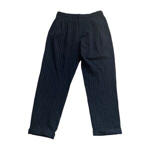 Navy and white pinstripe pants